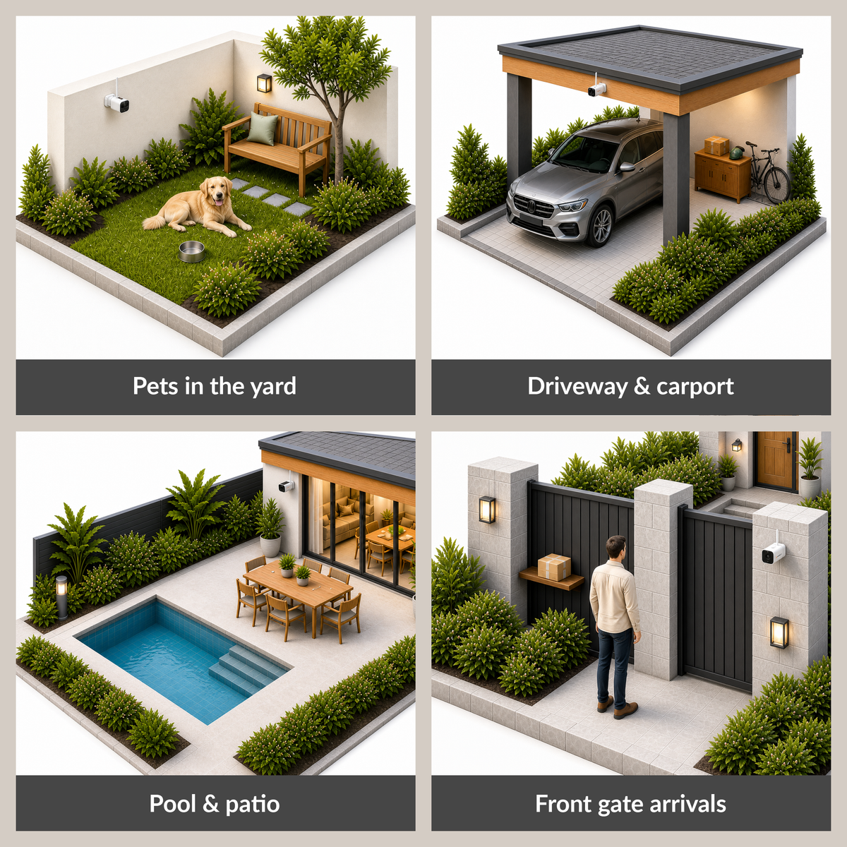 2K Solar Battery Camera